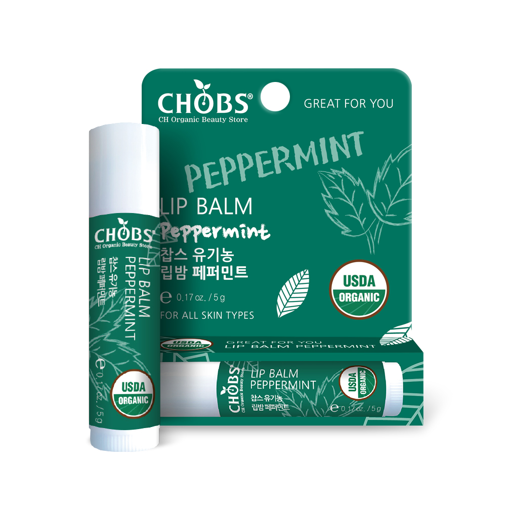 CHOBS(찹스) 유기농 립밤 페퍼민트 CHOBS Lip Balm Peppermint 5g