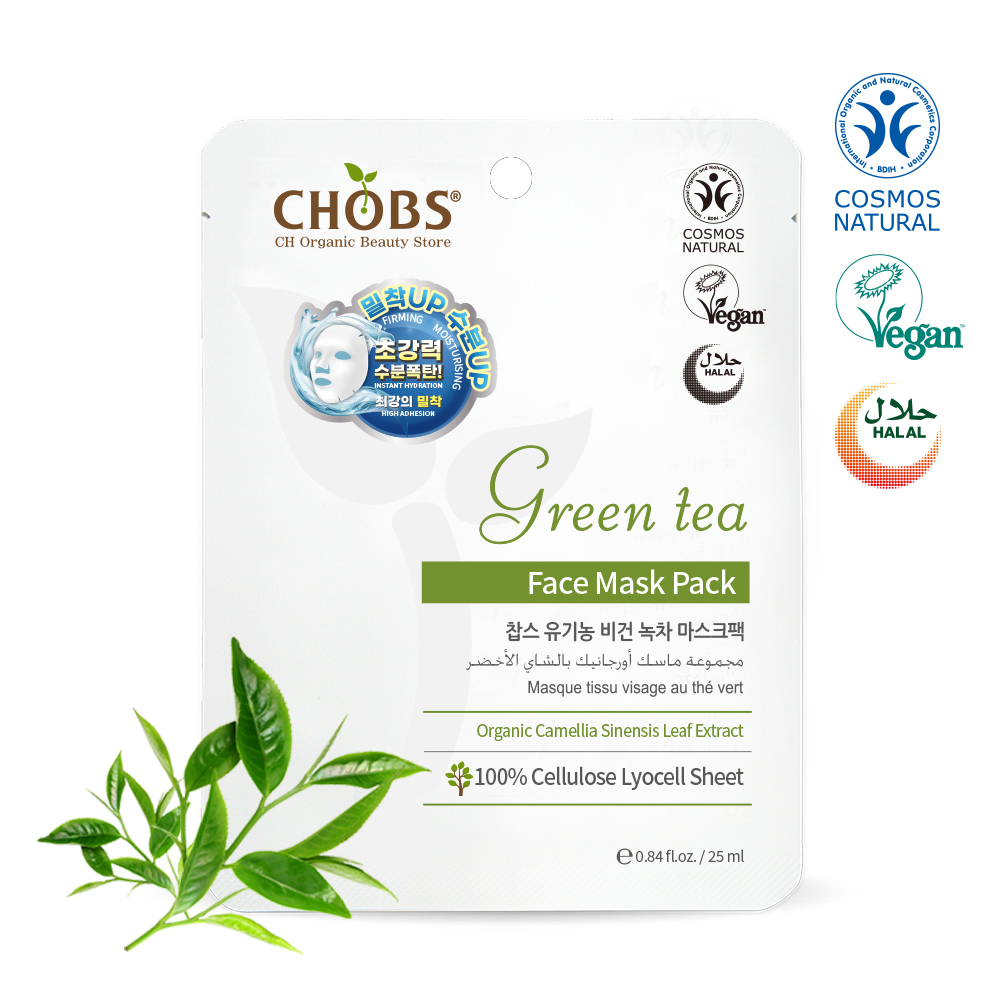 [BDIH]CHOBS(찹스)녹차 마스크팩 25ml(세미겔) CHOBS Green Tea Face Mask Pack 25ml